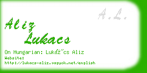 aliz lukacs business card